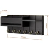 Rustic Decor Wood Wall Shelf with Mail & Key Hooks 6Hook Organizer Suitable for Living Room or Home Entryway 5