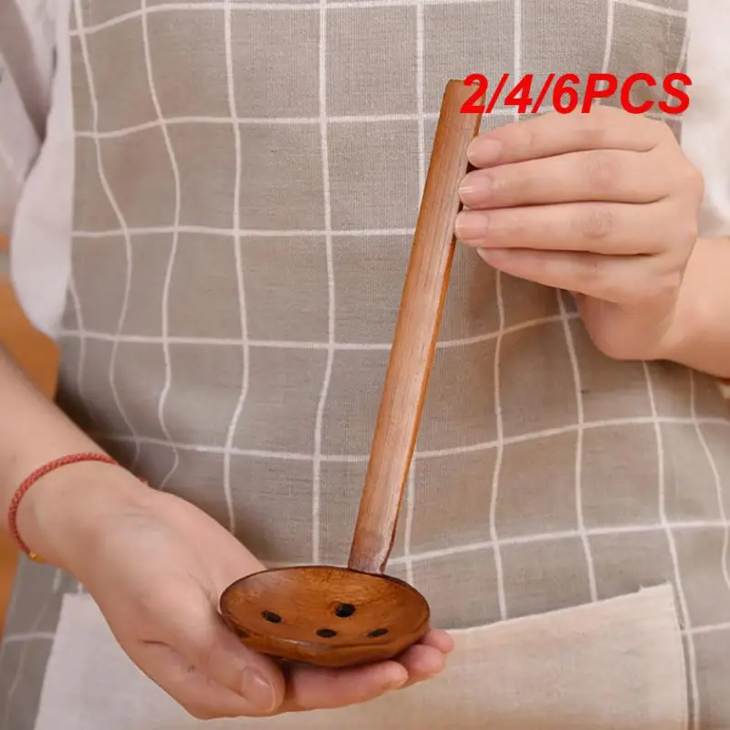 

2/4/6 шт., деревянные ложки для супа
