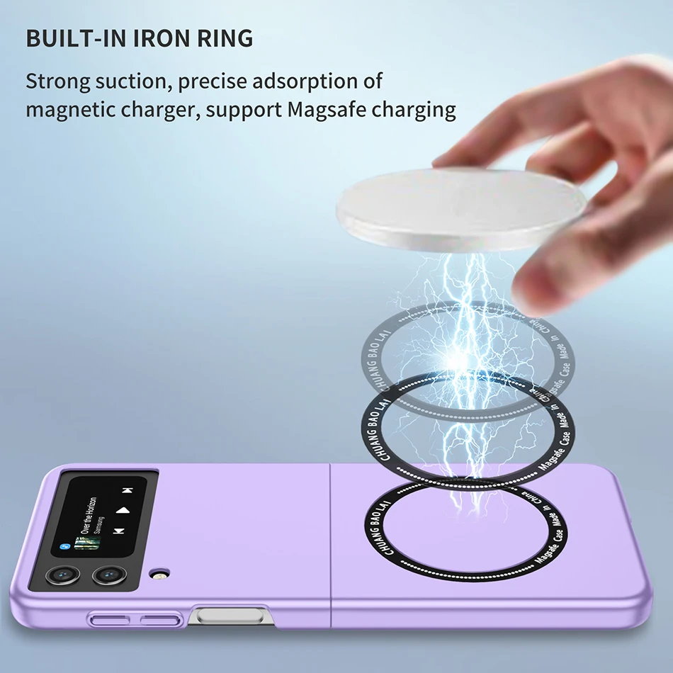 Built in iron ring for magnetic charging