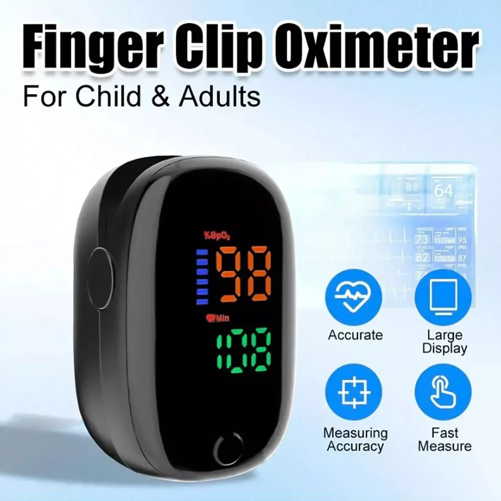 Medical Digital Finger Pulse Oximeter Finger Clip LED Screen Display SpO2 Heart Rate Monitor Blood Oxygen Saturation Meter finger pulse oximeter