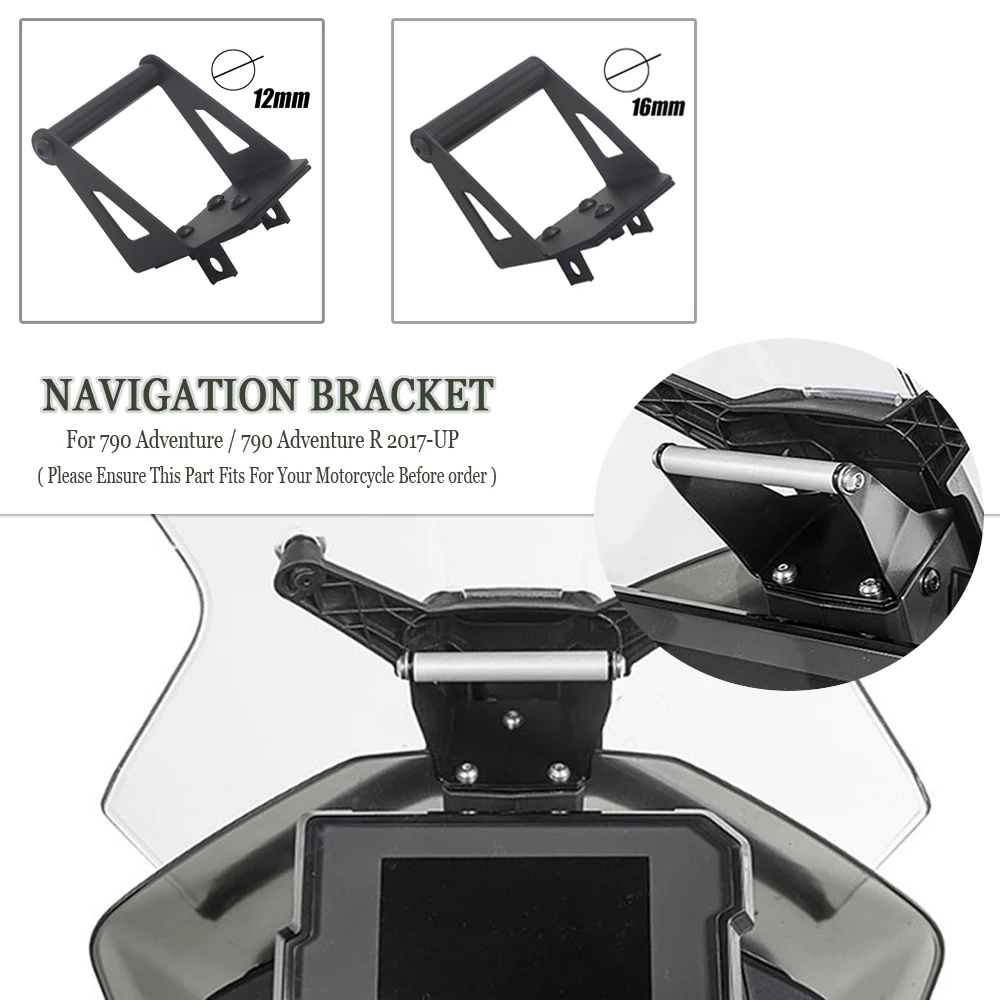 

Держатель для мотоцикла, GPS/смартфона, навигатора, пластины, Адаптерный кронштейн для KTM 790 ADVENTURE S R 2017 2018 2019 2020 12 мм и 16 мм