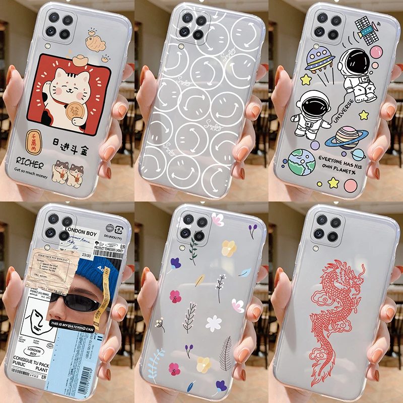 Clear Shockproof Cartoon Cute Silicone Phone Cover - Transparent
