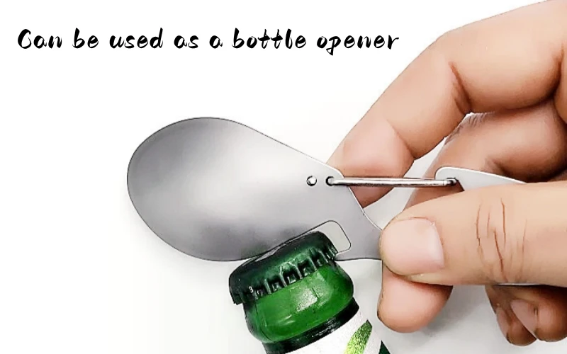 Description Picture 6 of itemPure Titanium Folding Tableware, Multifunctional Fork Spoon, Bottle Opener, Outdoor Camping