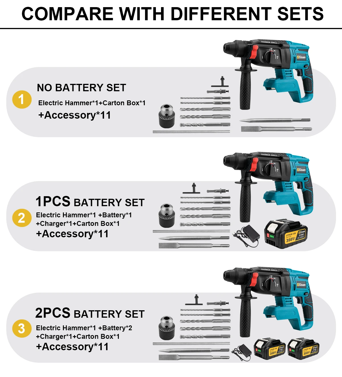 26MM Brushless Electric Hammer Drill Multifunctional Cordless Rechargeable Screw