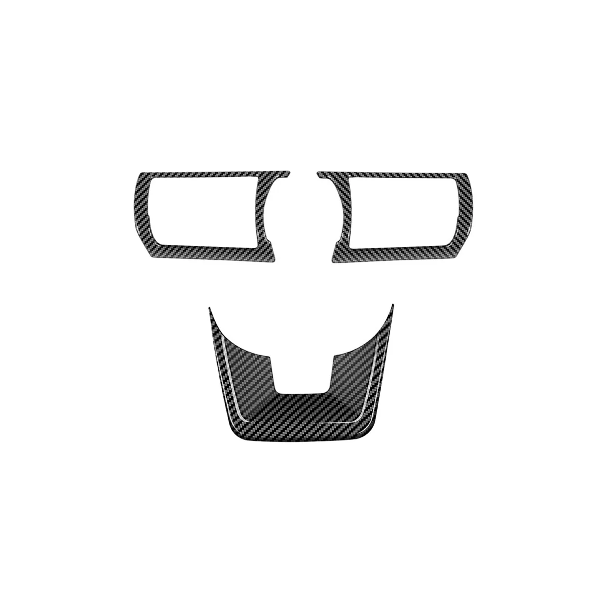 

3 шт./набор, декоративные наклейки на руль автомобиля из углеродного волокна