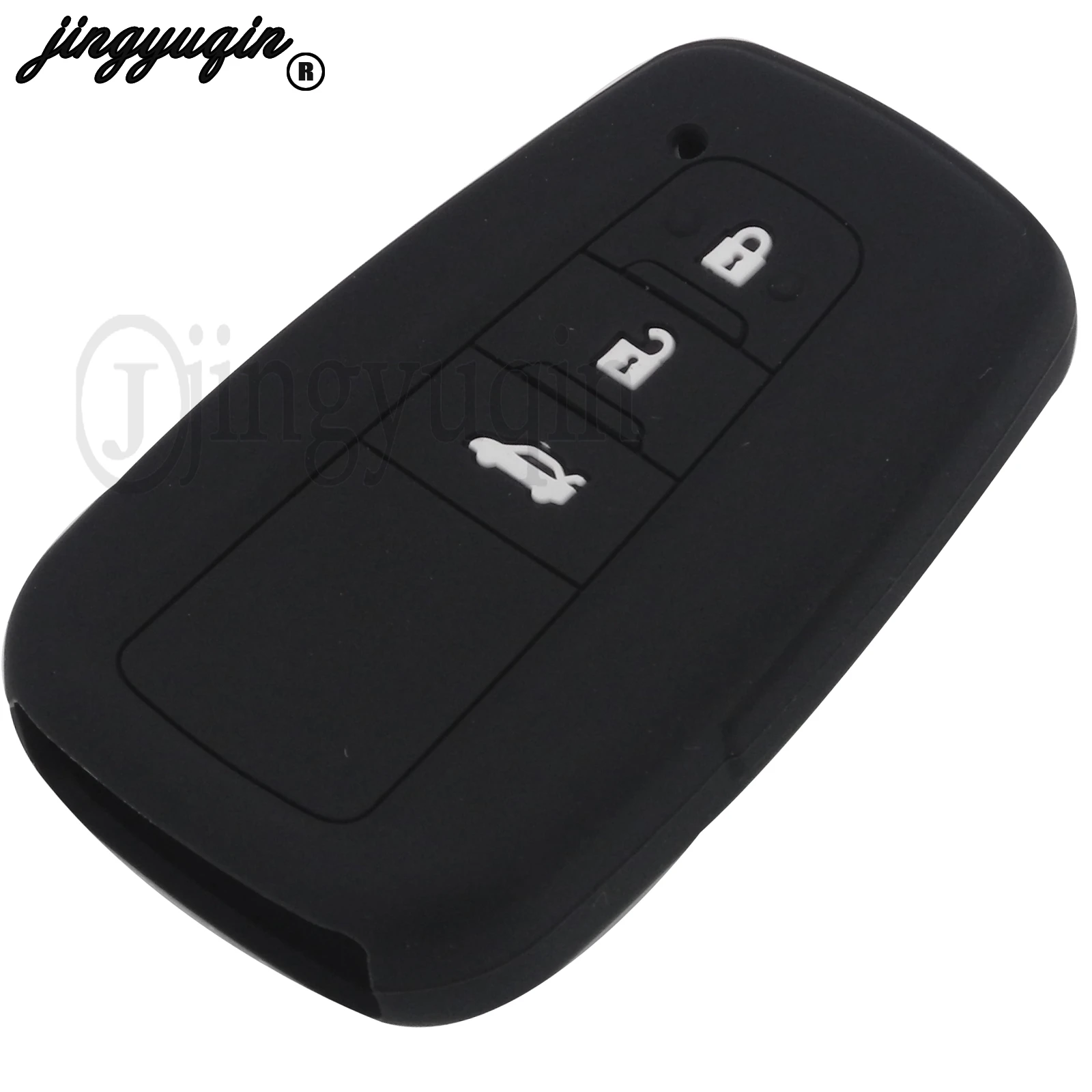 

Jingyuqin 3 кнопки силиконовый чехол для ключей от машины дистанционный защитный чехол для Toyota Camry 2017 2018 CHR Prius Corolla RAV4 держатель оболочка