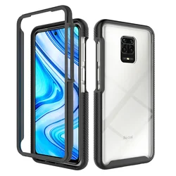 Ultimate Hybrid Shockproof Rugged Case - Durable TPU Frame & Plastic Back Cover for Redmi Note 9 Pro (Black)
