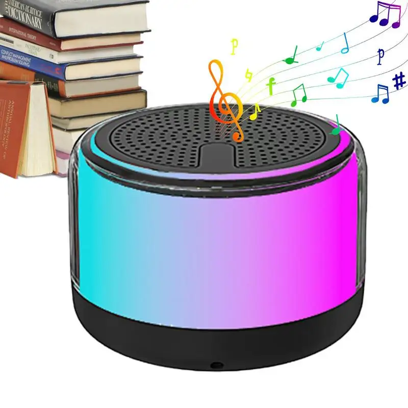 

Hifi Mini Portable Speaker With Wireless Stereo Pairing Wireless Loud Sound Car Audio Dazzling LED Lights Subwoofer Support TF