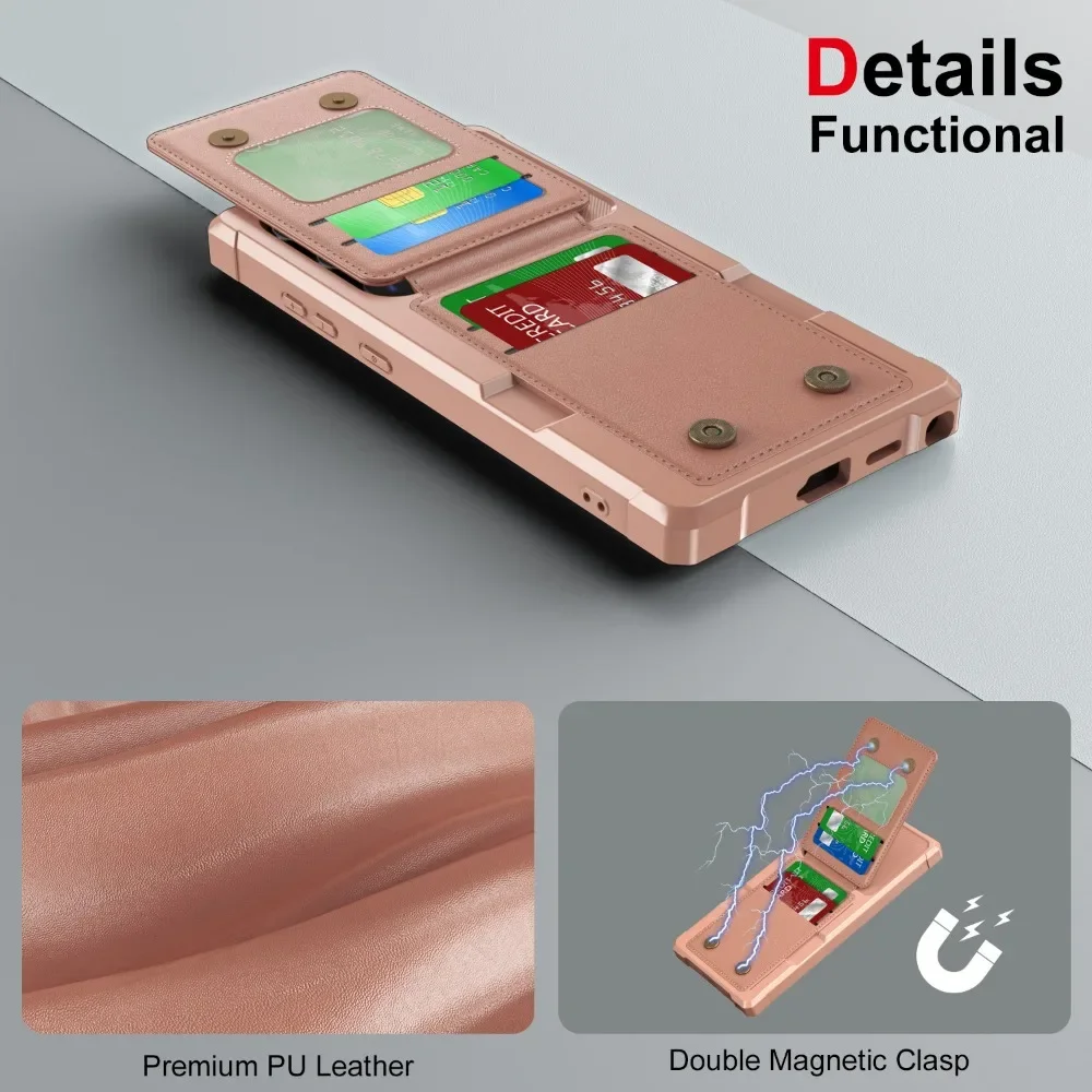 Handyhülle für Samsung Galaxy S23 S21 S24 FE S25 S22 Plus S26 Ultra A57 A37 A55 A35 A15 A54 A16 A26 A36 A56 mit Kartenhalter – Detail 23