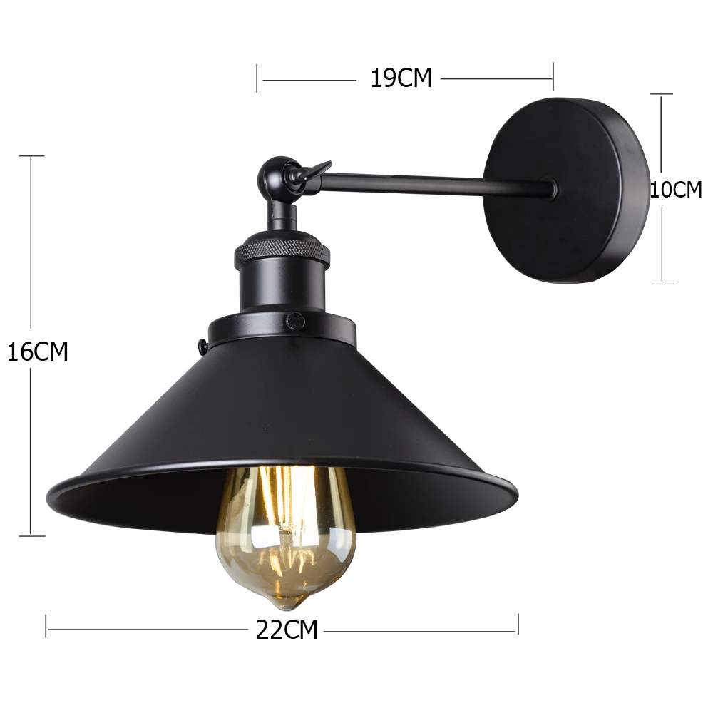 Vintage Black Adjustable Swing Arm Wall Sconce