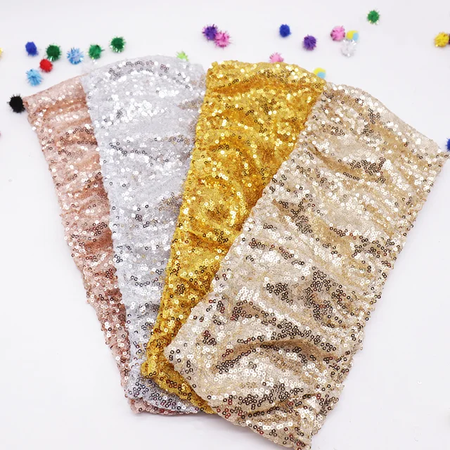 1pcs 17 Color Sequin Chair Sashes Party Chair Decoration Chair Band Wedding Stretched Chairs Bow Tie Band Hotel Banquet Supplies