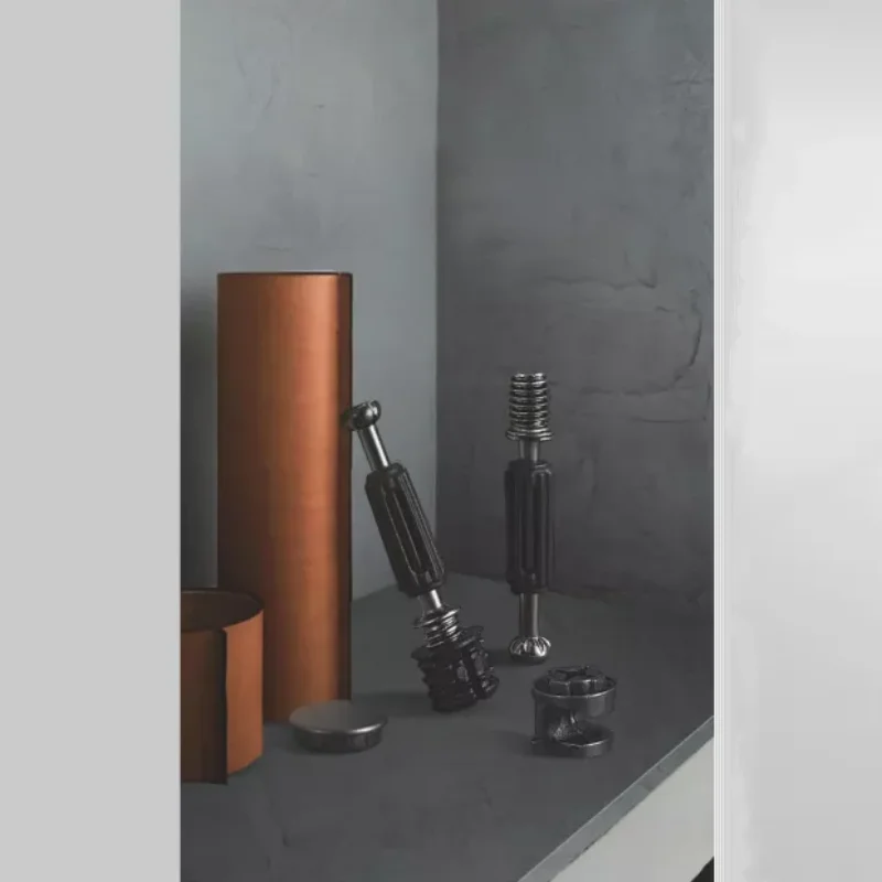 Three-In-One Eccentric Wheel Furniture Side Connectors Cam Fitting Dowel Set Screw Pre-inserted Nut Dowels Connecting Assembly furniture alignment connectors