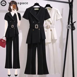 Large New 2022 Summer Women's Fashion with Foreign Fashion Two-piece Set Fat Sister Comfortable Suit