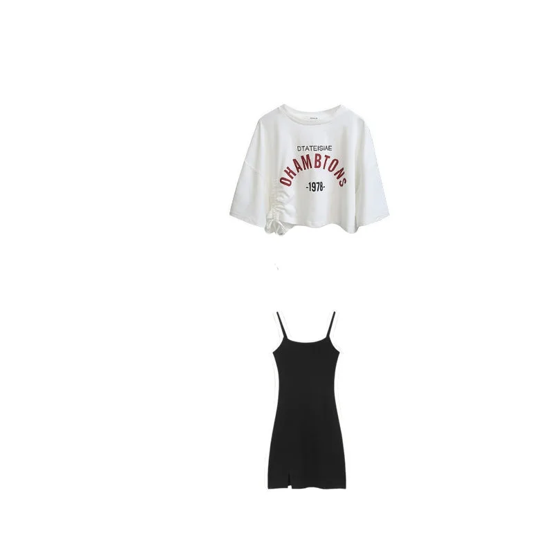 Suit Fashion Suit Women 2024 Summer New Strap Top + Thin Suspender Skirt Suit