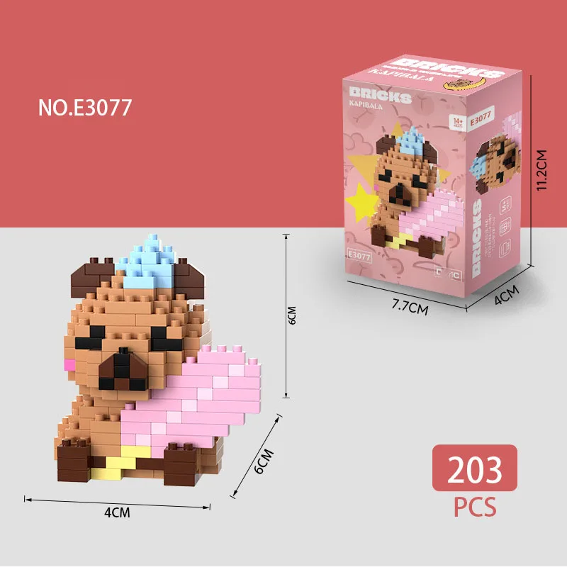 EIROVYA Mini Capybara Bloques De Construcción,Bloques Construccion