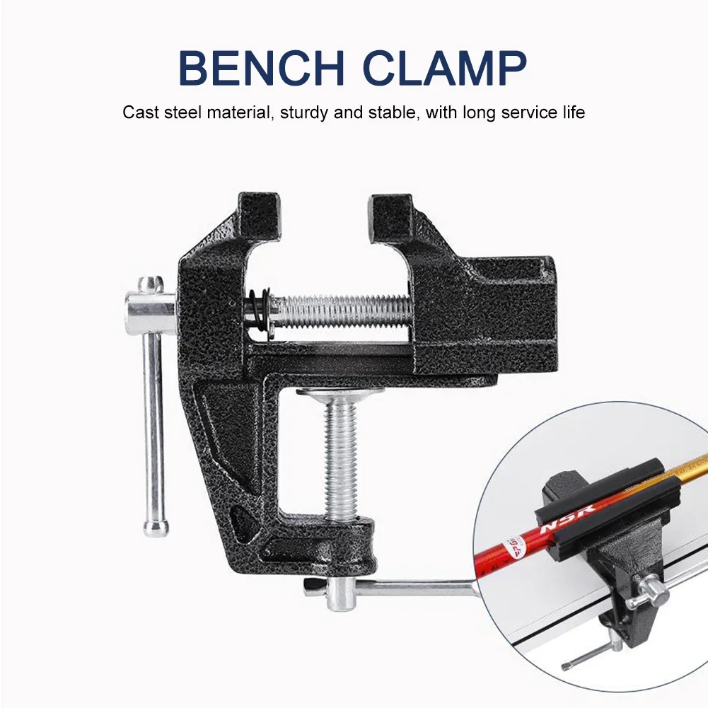 Golf Grip Replacement Tool Vise Clamp Multi-Functional Bench Vise Quick Adjustment Quick Shaft Clamp Golf Club Regrip Vise Tool 2