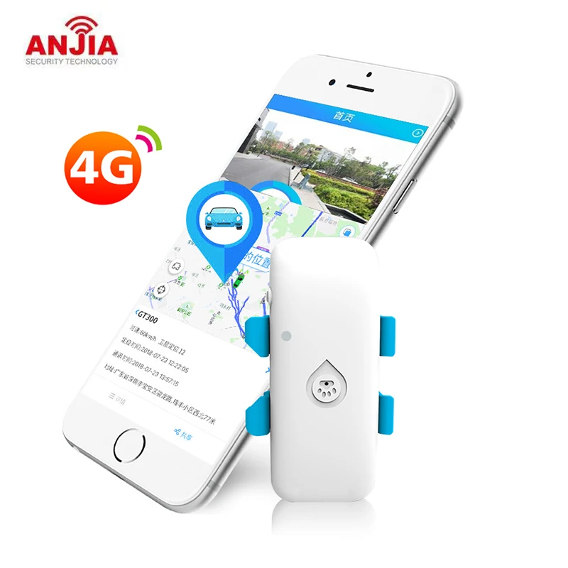 AnJia-Mini Pet GPS Tracker Monitor de Voz IP67 Imperme&aacute;vel, com aplicativo gratuito Localizador 4G 2G para C&atilde;o e Gato, P09
