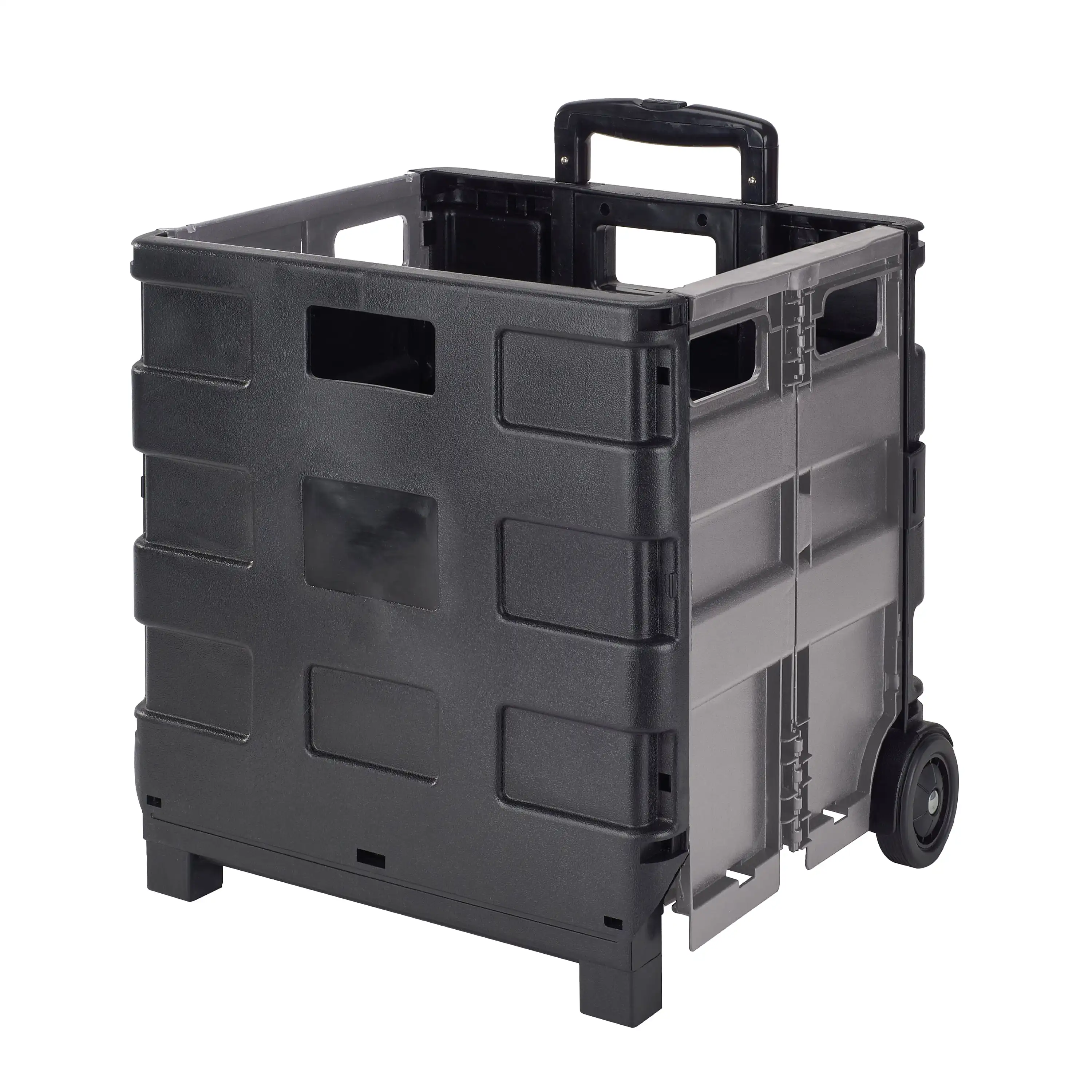 

Simplify Tote & Go Collapsible Utility Cart, Plastic, Black, 16.5" x 14.5" x 15.75"