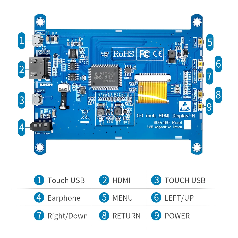 LCD ũ 800*480 5 ġ 7 ġ   ũ ġ ũ HDMI ,   400 4 3B + 3B  ȣȯ 