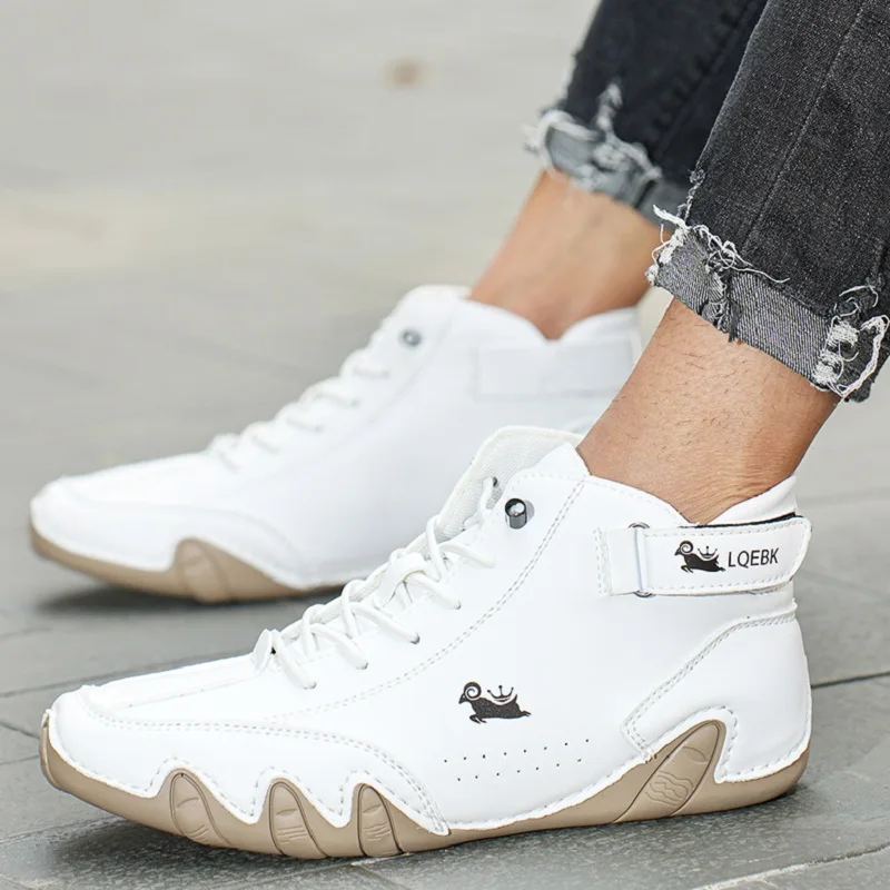 Ankle Boots for Men Outdoor Light Casual Leather Shoes Winter Men Shoes Male Waterproof Snow Boots 2024 High Top Sneakers male