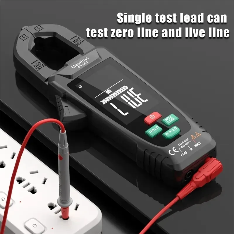 MASTFUYI Digital Clamp Meter AC Voltage Current Clamp Ohm Hertz Ammeter Clamp 9999 Count Automatic measurement of true RMS 3