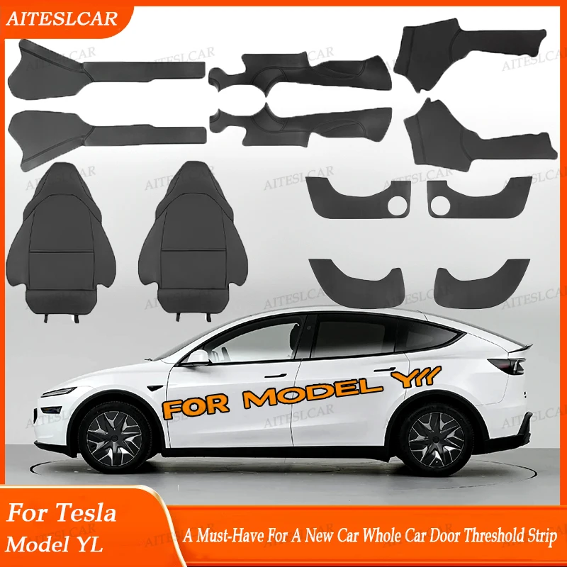 8-Piece Door Sill Protector Set - Anti-Kick Entry Cover Pads and Mats for Enhanced Vehicle Protection