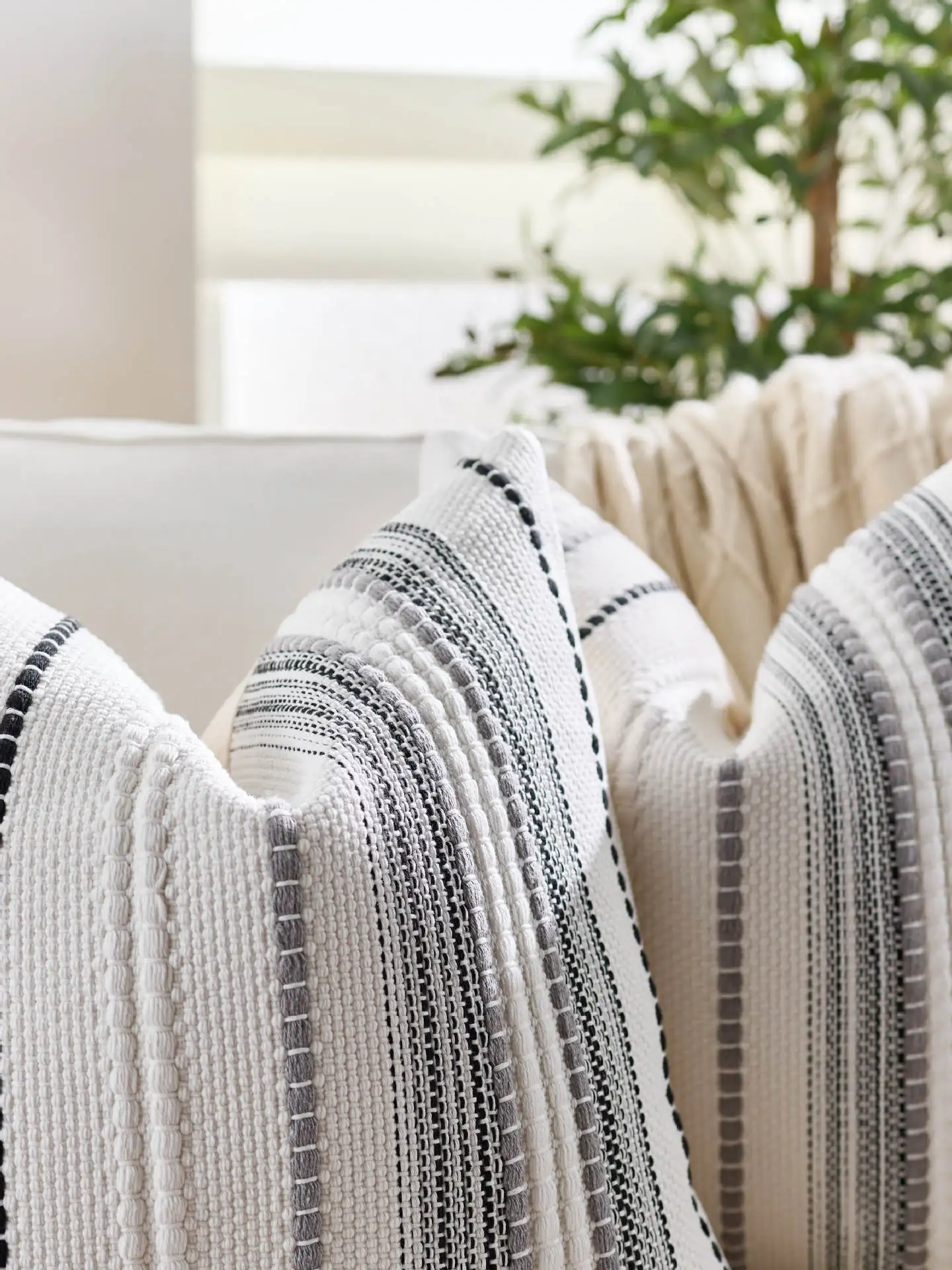45x45cm Chenille Jacquard Kissenbezug Cojines Dekoration Hause Sofa Streifen Wurf Kissen Abdeckung Einfache Kopfteil Kissenbezüge – Detail 22