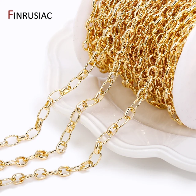 14k Real Gold Plated Necklace Chains For Jewelry Making, High Quality Brass  Chains For Necklace Making, Diy Jewelry Findings - Jewelry Findings &  Components - AliExpress