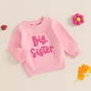 2024-05-27 Lioraitiin Autumn Sweatshirts for Girls Long Sleeve Crewneck Letter Embroidery Loose Fit Pullover Tops 2