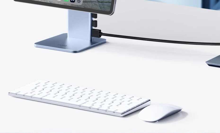 habilis suporte magnético dobrável para ipad pro ipad ar tablet suporte de alumínio rotação usb hub