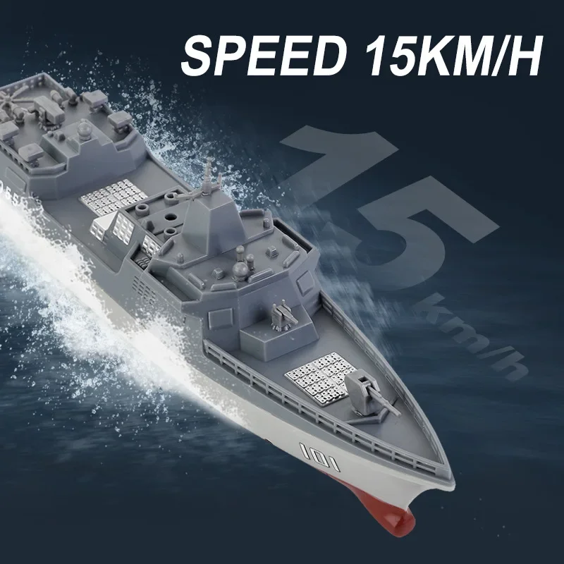 Mini 2.4G Remote-controlled Boat Electric Military Aviation Model High-speed Remote-controlled Destroyer Toy Boat 2