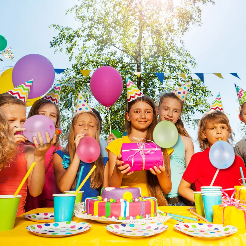 50/100Pcs Mini Blow Out Whistles with Balloon Kids Birthday Party Favors Pinata Fillers Noise Maker Christmas Boy Girl Gift Toys