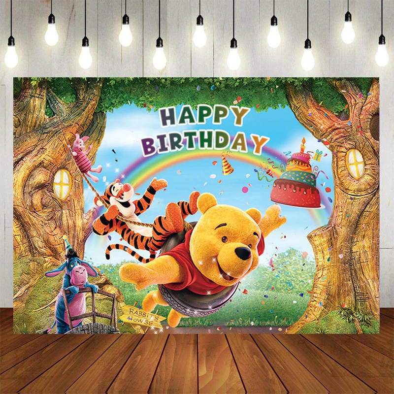 Disney Vinyl Custom Winnie the Pooh Party Backdrops Winnie the Pooh