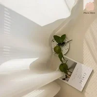 Striped Vertical Privacy Tulle for Windows Transparent Chiffon White Tulle Blinds Sheer Curtains for Living Room Bedroom Net 커튼 4