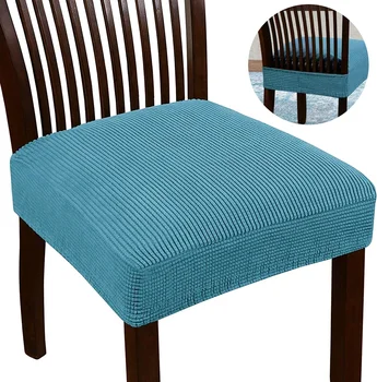 Fodera per sedia jacquard Fodera per cuscino per sedia da sala da pranzo elastica in spandex Protezione rimovibile lavabile per banchetti nuziali in cucina 1