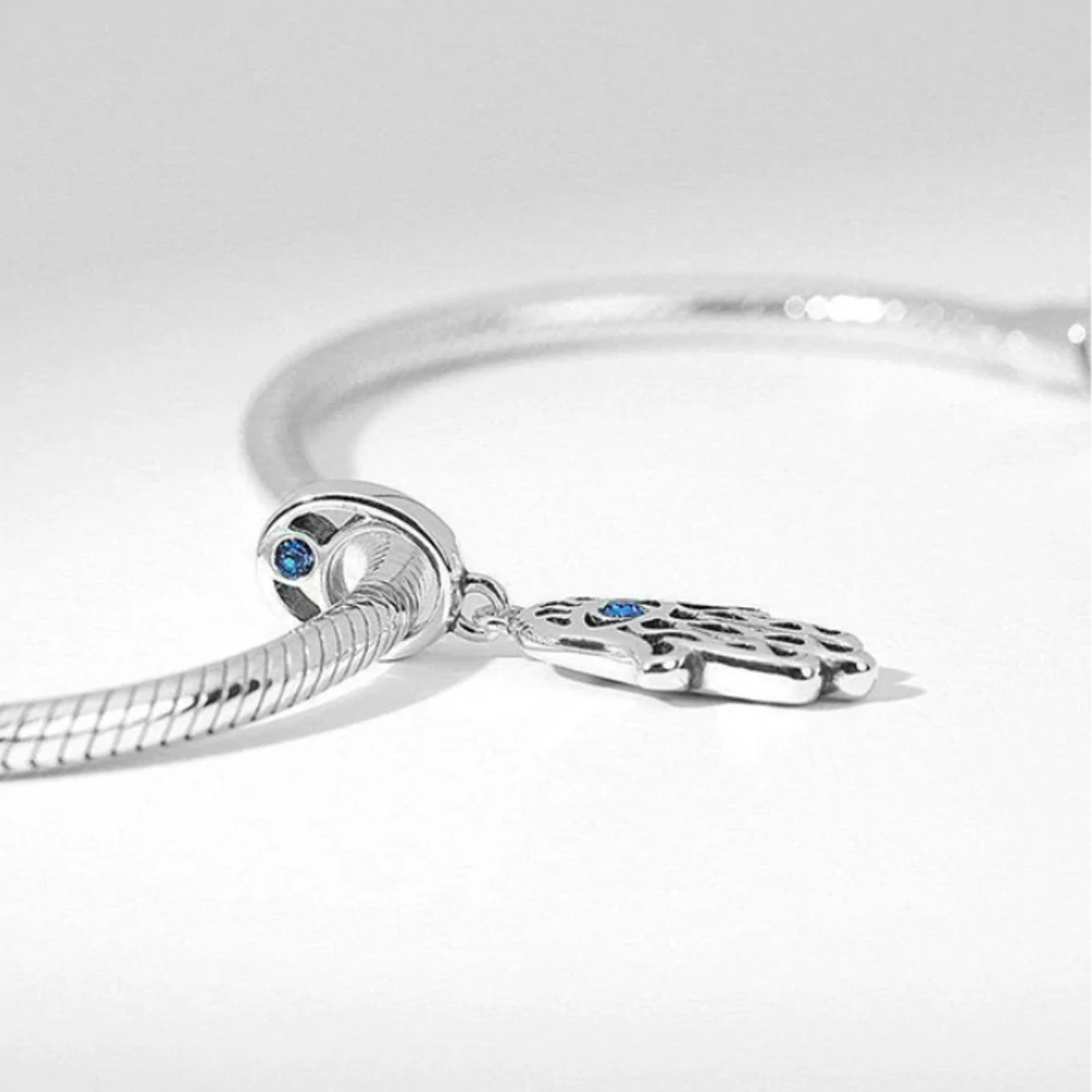 Charm jewelry sterling silver jewelry beads charms sterling silver beads silver charm bead charm bead beads jewelry sterling silver beads charm loose gemstone jewelry loose beads 925 Sterling Silver The Eye of Greece The Eye of the Devil Pendant Charm Bead fit Original Pendant Bracelet DIY Women Jewelry