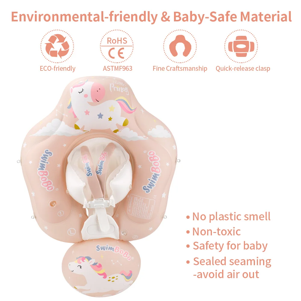 New Baby Swimming Float Ring Inflatable Infant Pink Floating For Summer Kids Swim Pool Accessories Circle Toddler Bathing 5