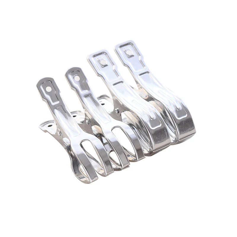 5/6/10/20pcs Stainless Steel Clips Clothespin Big Beach Chair Towel Clip Clamp for Quilt Windproof Clipping Clamps 2