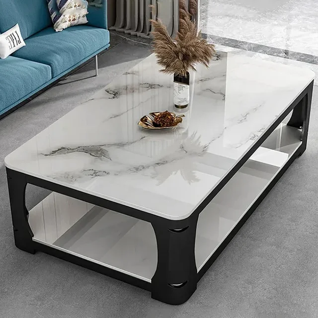 Table d'Appoint de Luxe au Design Esthétique, Moderne et Minimaliste, pour la Maison, Simple, Basse, pour Salon, Décoration 1