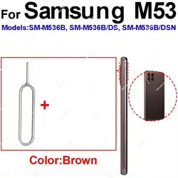 Universal Sim Card Tray Holder and Card Slot Reader Adapter Replacement Repair Part (M53 Brown)