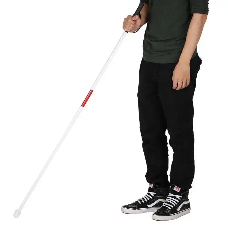 Walking Cane 127cm 4-Sections Aluminum Alloy Folding Cane Walking Stick with Rolling Tip For The Blind Guide Stick Guide Rod