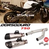 For Aprilia Dorsoduro 750 2008-2016 SMV750 SMV 750 Full System Motorcycle Exhaust Escape Moto Double Carbon Muffler DB killer