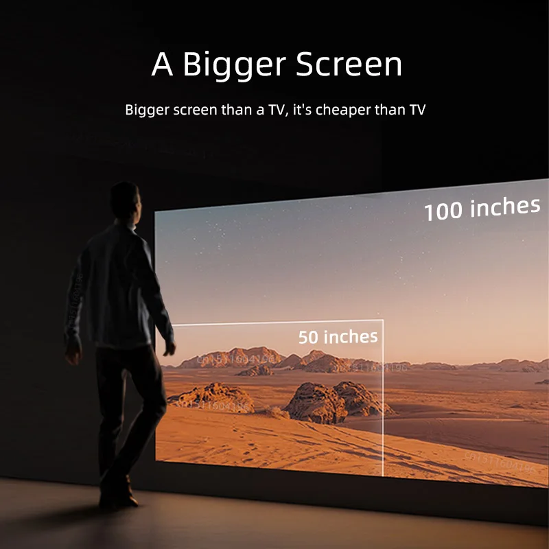 portable projector AUN Portable Projector Mini A30 Upgrade Home Theater 4K Video Play Via HD Port Smart Tv Screens Cinema Beam Laser 3D