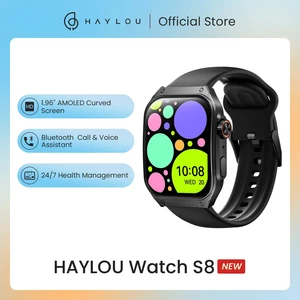 Смарт-часы HAYLOU S8, 1,96 дюйма, с изогнутым экраном