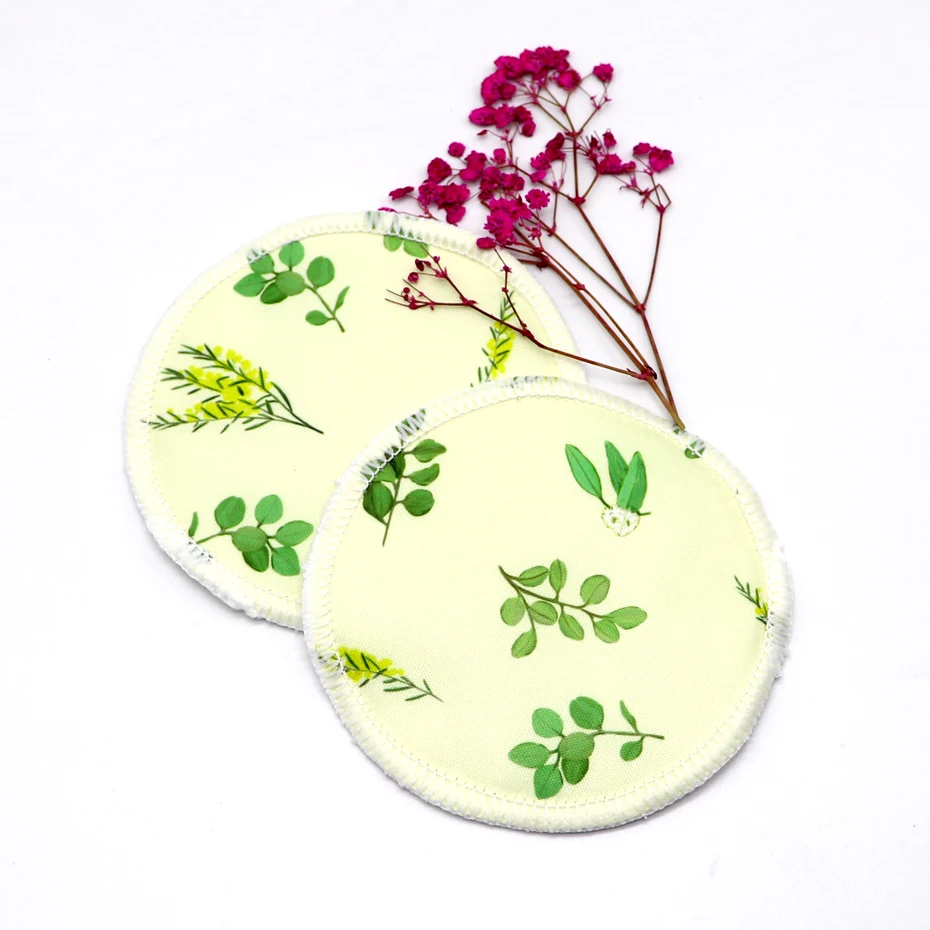 Breast Pads Nursing Pads Reusable Breastfeeding Pad Makeup Remover Pad Waterproof Super Absorbency Stay Dry Ultra Soft Washable 5