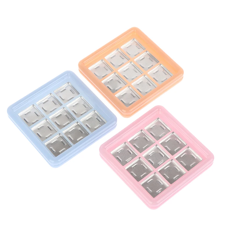 빈 아이섀도우 케이스 팔레트 여성용 아이 메이크업 보관 용기 초보자 DIY 아이섀도우 도구 9칸