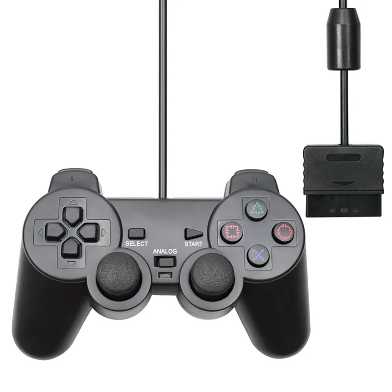 Приставка 2 геймпада. Sony ps2 Gamepad. Беспроводной геймпад на ПС 2. Ps2 Joystick. Джойстик для плейстейшен 2 проводные.