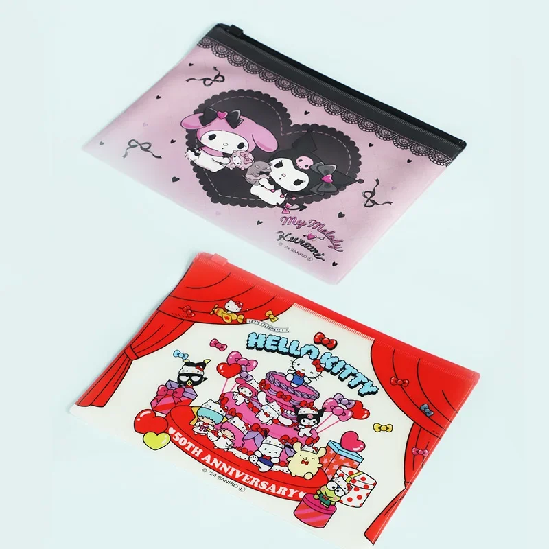 

Sanrio аниме Kawaii Kuromi ПВХ сумка для хранения симпатичный принт прозрачный Hanbag Ins My melodyмультфильм цепь B6 файл сумка подарки для детей