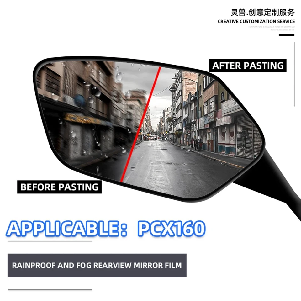 

SPIRIT BEAST Motorcycle rearview mirror film Protection reflector rear mirror anti fog rain Waterproof film For Honda PCX160