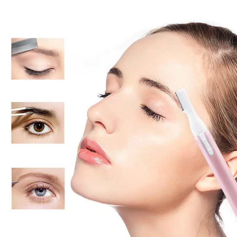 Eyebrow Trimmer Set Eyebrow Trimmer Eyebrow Razor Set Eyebrow Razor Facial Hair Remover Hair Remover Electric Eyebrow Razor Electric Facial Hair Eyebrow Trimmer Battery-Operated Painless Facial Hair Removal For Men Women Easy